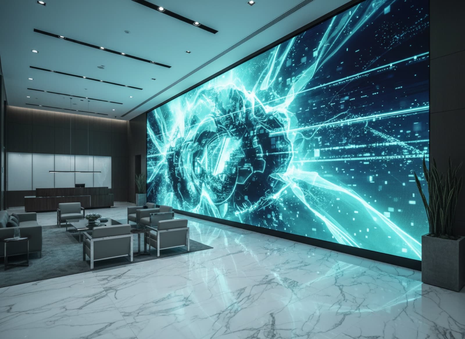 Ofis lobi LED video duvarı